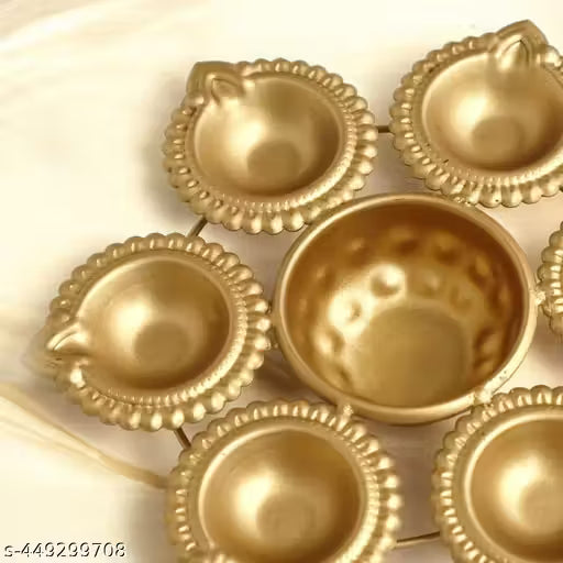 Pack Of 3 Handicraft Fabulous Urli Bowl 7'' Diyas for all time Decoration Floating Flowers and T- Light Candles Diwali Home Decor Decoration