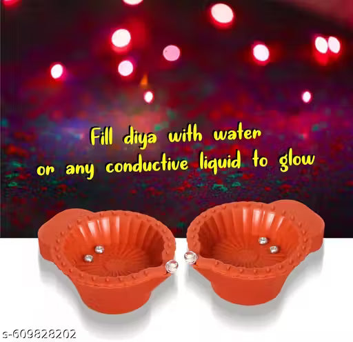 Water Sensor Led Diyas Candle with Water Sensing Technology E-Diya,Warm Orange Ambient Lights  (PACK OF 24)