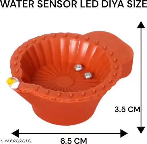 Water Sensor Led Diyas Candle with Water Sensing Technology E-Diya,Warm Orange Ambient Lights  (PACK OF 24)