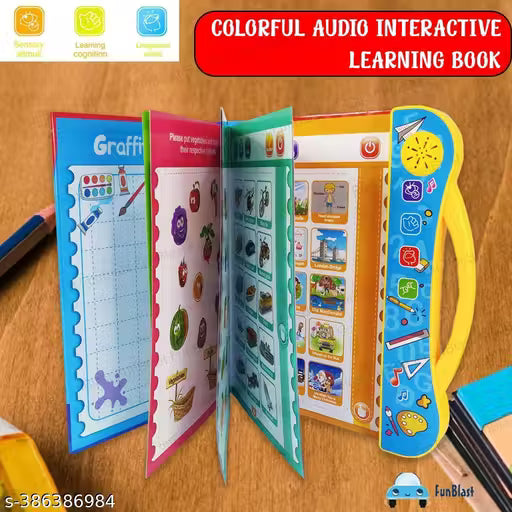 Activities Learning Book Electronic Intelligent Book with All Learning Materials with Clear Voice with Touch Sensors for Kids Intelligence Sound Book English Letters Learning Book