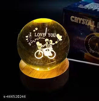 Galaxy Crystal Ball Night Lamp,Creative Engraved Crystal Ball Night Light Night Lamp