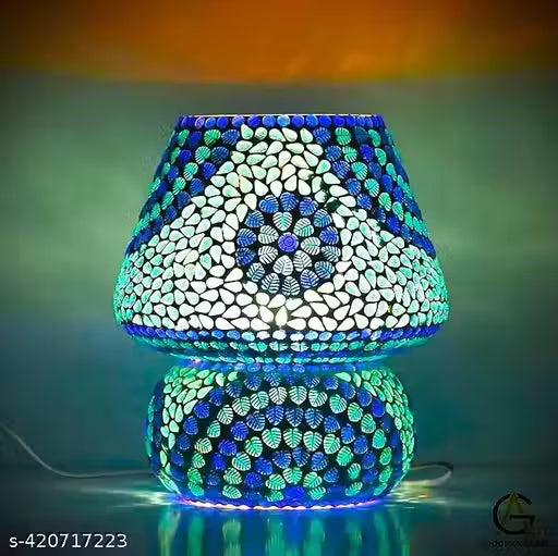 Devish Home Decor Beautiful Handcrafted Mushroom Shaped Mosaic Table Lamp Turkish Lamp Night Lamp Glass Table Lamp Use as a Bedside Lamp Suitable for Living room Bedroom