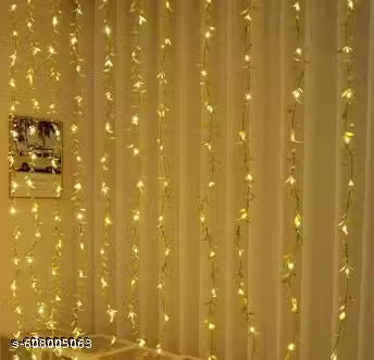 Leaf Curtain String Light 200 LED | Artificial Vine Fairy Lights with Remote, 8 Modes & USB Plug for Diwali, Home, Bedroom & Garden Decoration (10x3 Ft, Warm White)