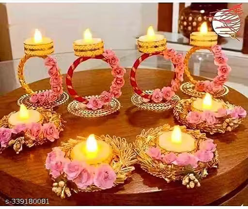 latest tealight decor diyas for diwali decoration unique and trendy home decoration and worship temple diyas ₹351 ₹368  5% off